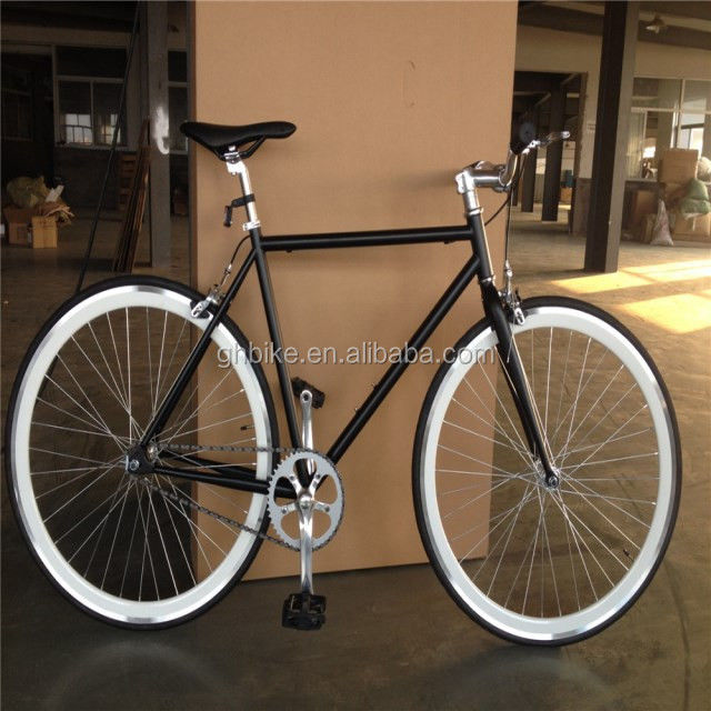 Bicicle à pédale fixe ordinaire 700c Bicicle à vitesse unique à engrenage fixe avec frein double V