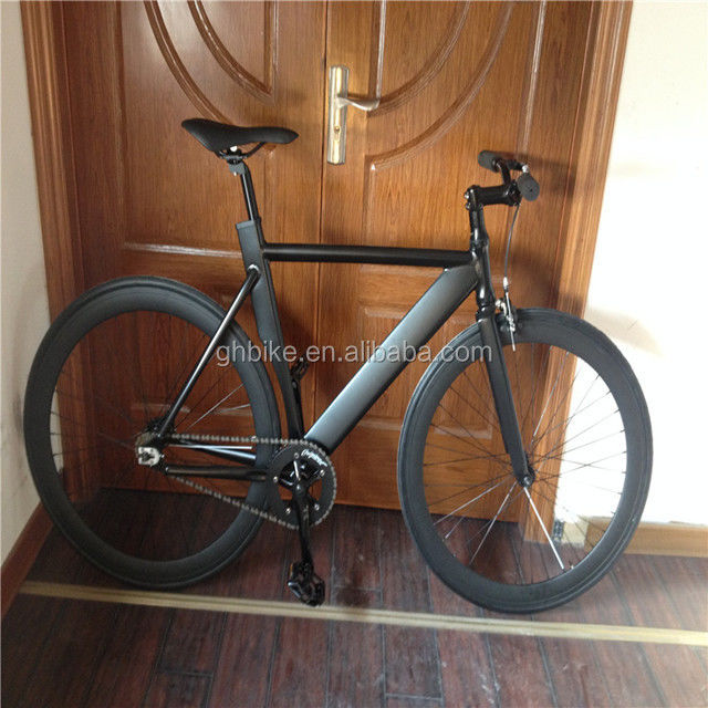 700c noir aluminium cadre vélo fixe avec double V frein à engrenages fixes homme vélo de piste