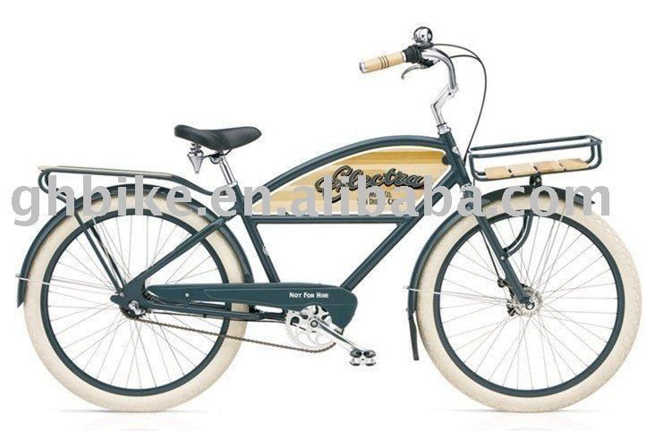 Vélo de plage pour hommes de 26 pouces avec panier et porteuse de vélo à grande vitesse Nexus 3 certifié CE
