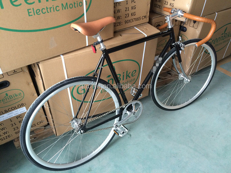 700C vélo à engrenage fixe à vitesse unique avec frein à pince R Vintage Drop Bar Fixie vélo