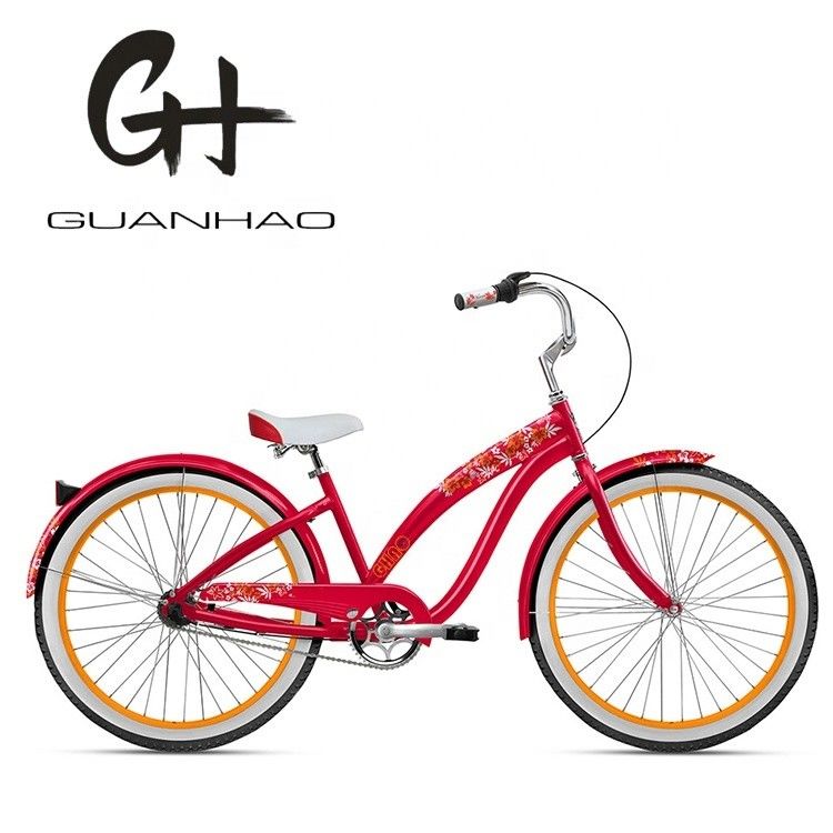 Belle femme vélo de plage avec autocollant d'eau interne 26 pouces 3 vitesses OEM / ODM