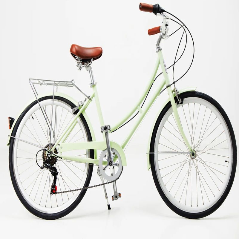 14 kg de vélo rétro pour femmes 7 vitesses Vintage 700C vélo de ville pour femmes adultes avec panier