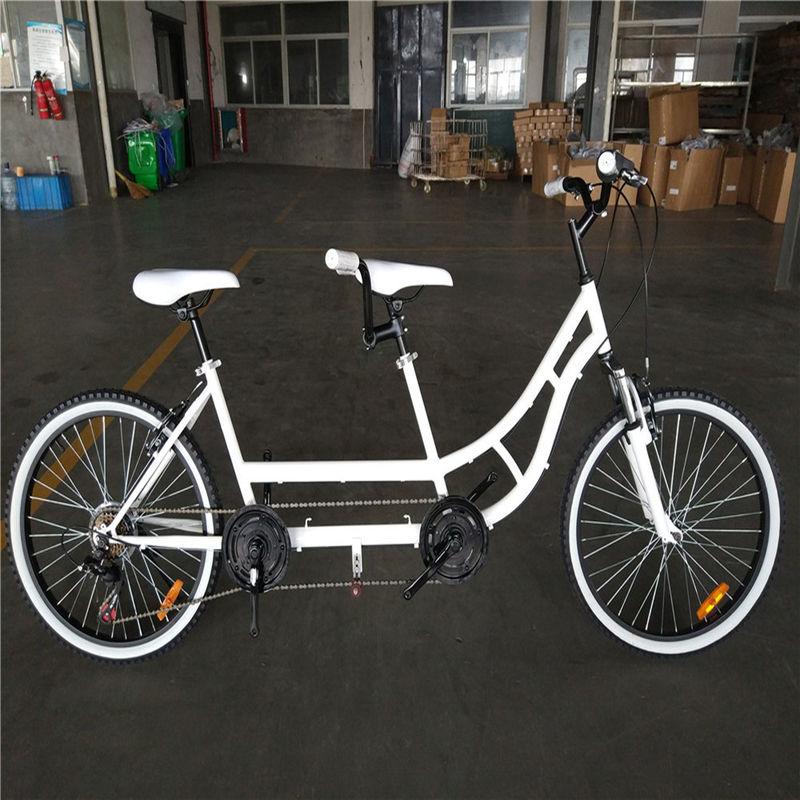 Vélo tandem à deux places en aluminium de 24 pouces pour les visites en famille