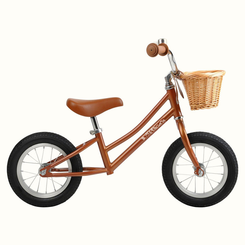 Vélo d'équilibre pour enfants de 12 pouces avec panier avant sans pédale 18 mois à 4 ans de développement