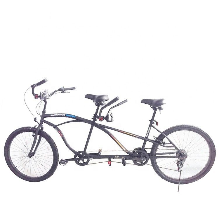 Cadre en acier certifié CE 26 &quot; Shimano 7 vitesses Beach Cruiser vélo tandem pour deux coureurs