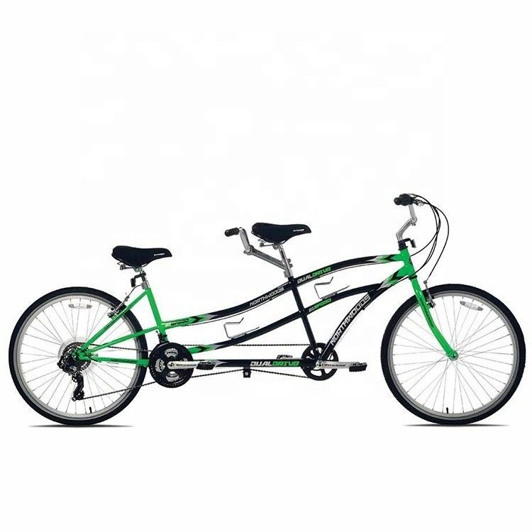 Cadre en acier CE 26 &quot; à double conducteur 21 vitesses vélo tandem pour deux personnes OEM double siège