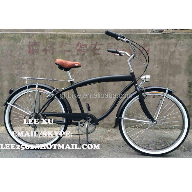 Vélo de plage de 6 vitesses pour hommes confortable et durable avec un crankset de 170 mm