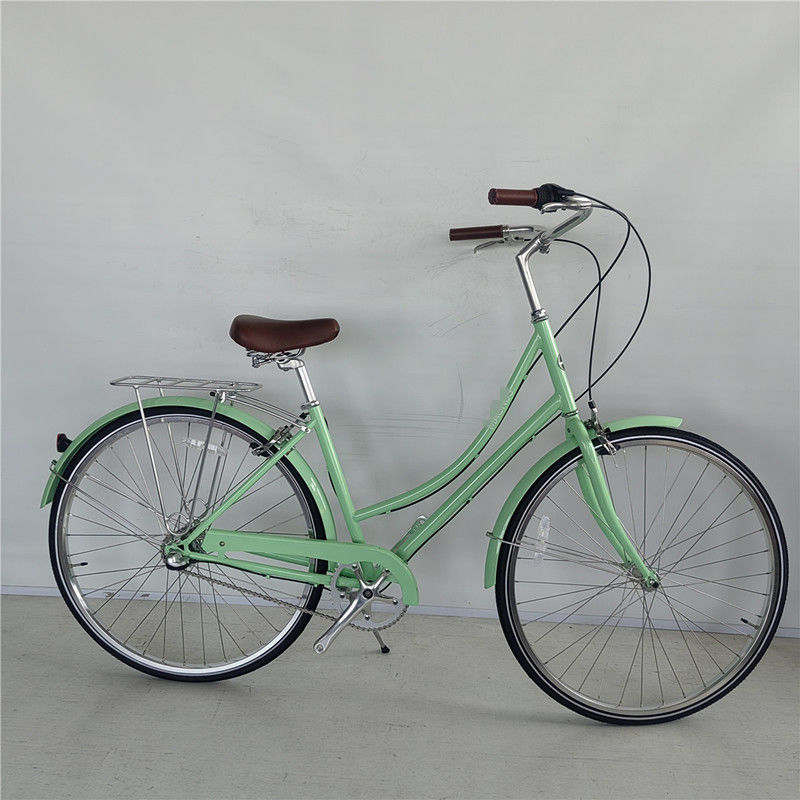 États-Unis Canada Marché 3 vitesses Couleur verte Passer à travers City Cruiser Bike pour les femmes Les dames
