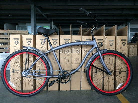 Vélo urbain Poids brillant 19 kg Bicicle de plage à fourche en acier pour la conduite urbaine