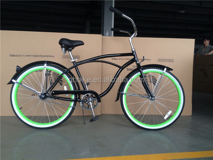 Vélin en alliage d'aluminium vert 26 pouces Schwinn Beach Cruiser vélo pour hommes Poids brut 18 kg