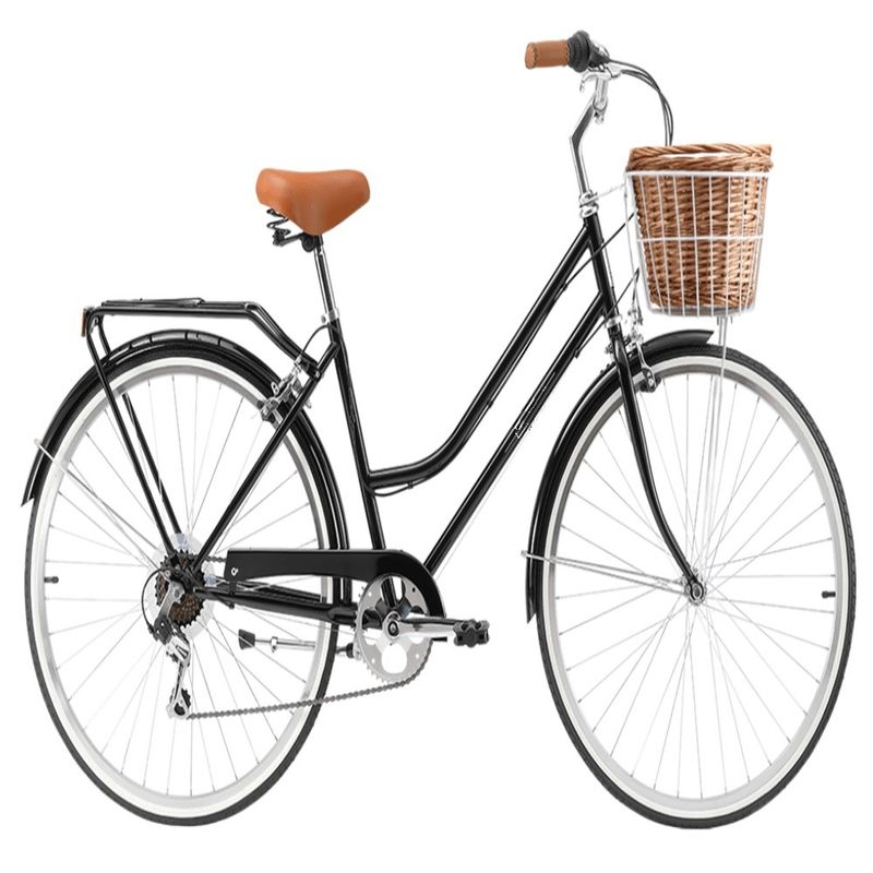 15 kg de femmes à vélo Dames Classique 7 vitesses de vélo avec deux paniers
