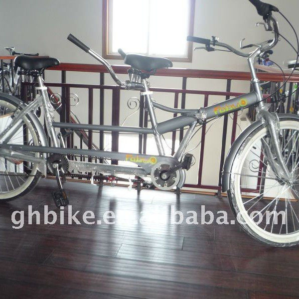 Cadre en acier et fourchette 26 pouces vélo tandem avec 26 &quot;x2.125 pneu aluminium en alliage