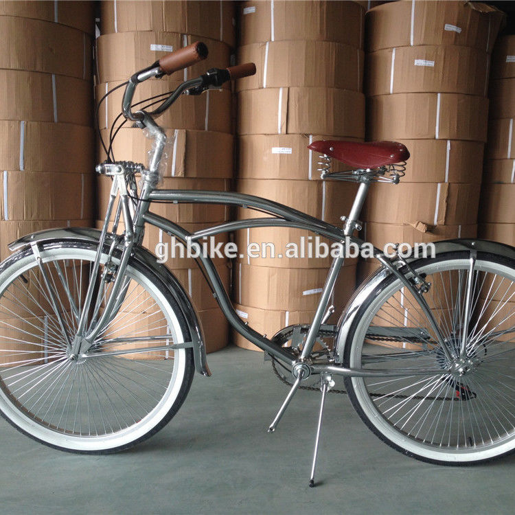 Cadre en acier de 26 pouces, vélo de plage pour hommes à vitesse unique, dans n'importe quelle couleur, homologué CE