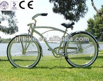 26 pouces CP Chrome cadre fourche de printemps Beach Cruiser vélo avec du matériel de fourchette en acier