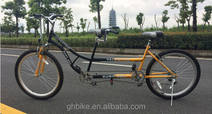 26 pouces vélo tandem vélo de plage style croiseur deux places vélo avec poids brillant 25kg
