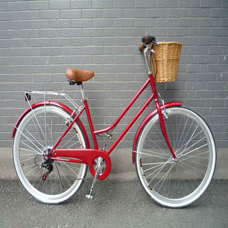Vélo hybride vintage pour femmes de 7 roues 26 pouces cadre en alliage d'aluminium et capacité de charge 160 kg
