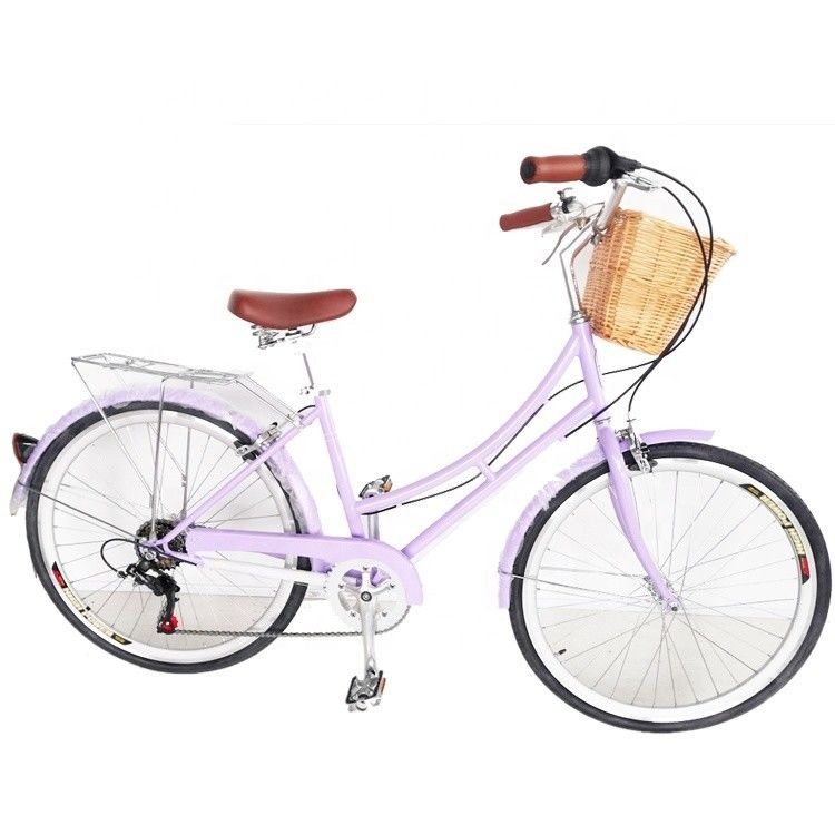 KMC Chain 26 pouces Europe OEM CE Shimano 7 vitesses Femmes Lady City Vélo 1,8m Longueur