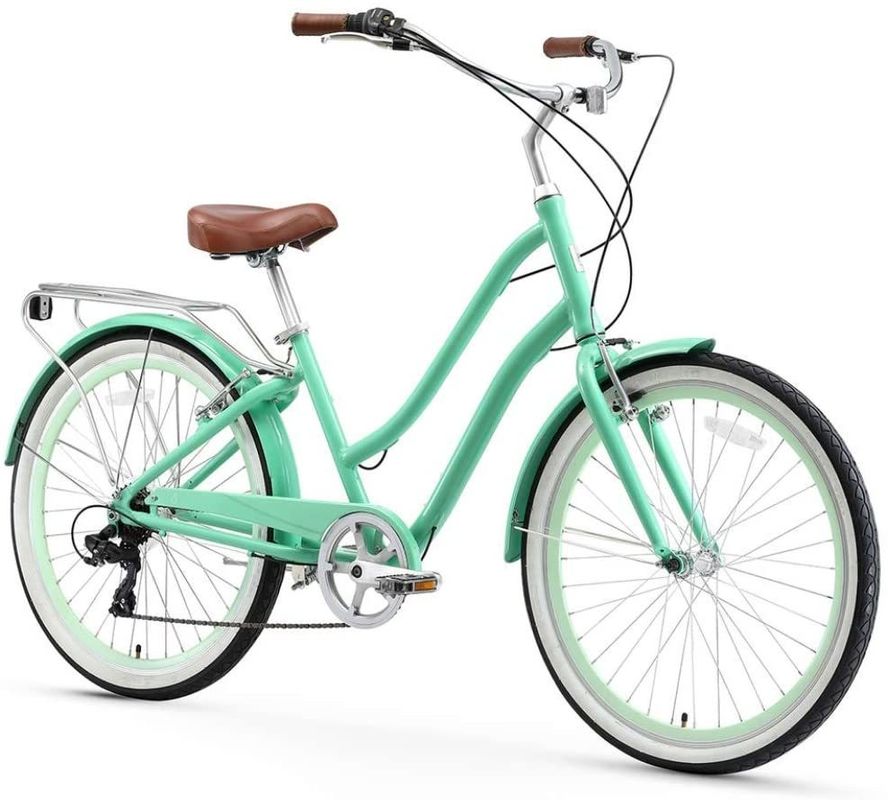 1.6m Longueur 26 &quot; 7S Femmes City Bike avec amortisseur non arrière et cadre en alliage d'aluminium
