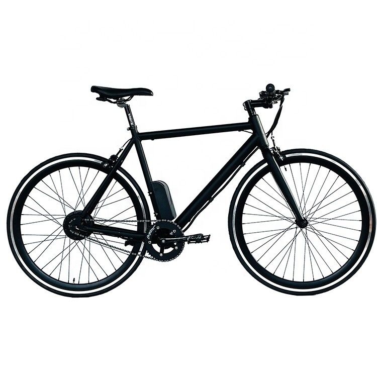 700C 350W 36V 8.8AH Cadre en aluminium CE OEM personnalisé Europe Vélo électrique à une vitesse pour hommes