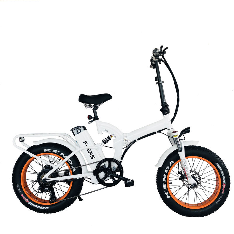 Vélo de neige électrique à suspension complète de 20 pouces avec batterie 48V 21AH et moteur arrière Bafang de 1000W