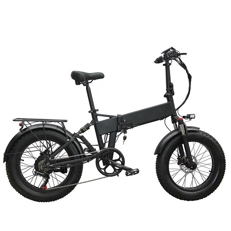 20 &quot; pleine suspension neige 500W 14AH 4,0 pneu gras électrique batterie cachée vélo pliant