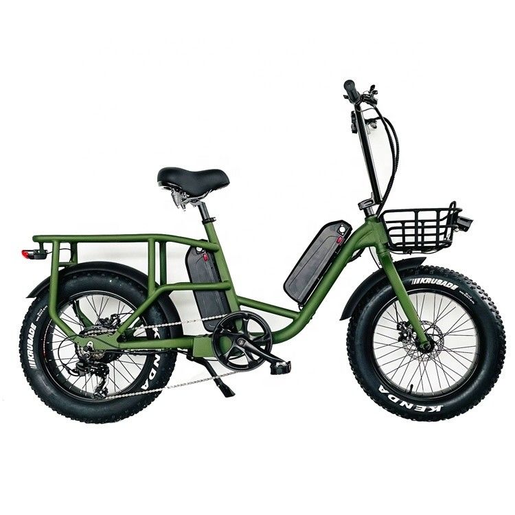 20 &quot; 48V 34AH batterie au lithium 1000W 50KM/H Cadre en aluminium 7 vitesses Cargo électrique double batterie hybride Fat Snow Tire 4.0 Vélo