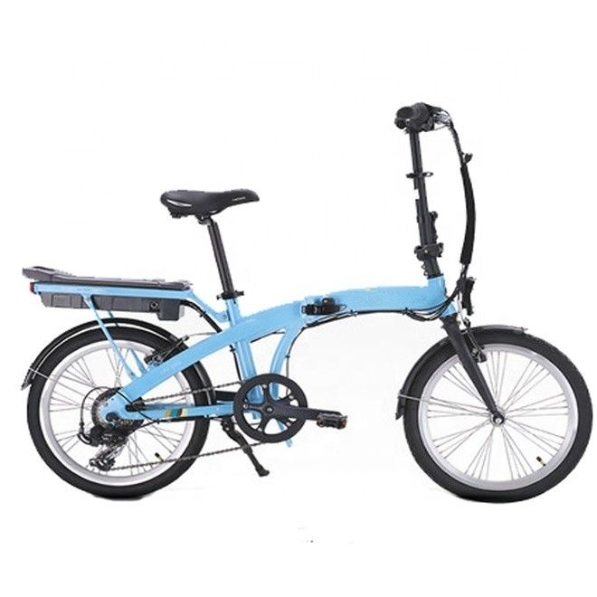 Vélo pliant mini électrique de 20 pouces certifié CE avec 7 vitesses et batterie de 10,5 AH