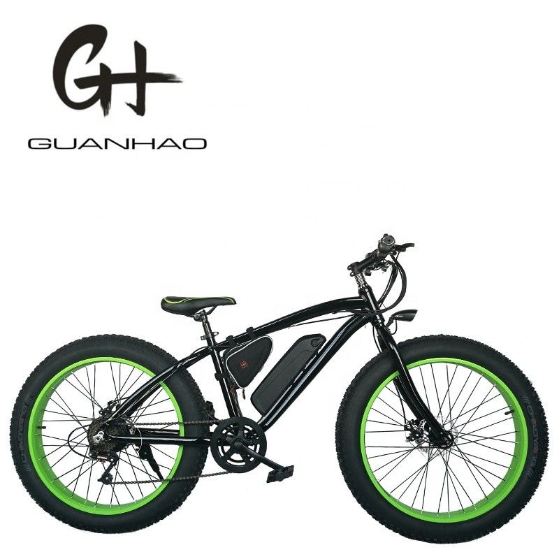 26 pouces cadre en acier Hi-Ten 48V 500W 10,4AH pneu chinois de neige gras vélo électrique de montagne