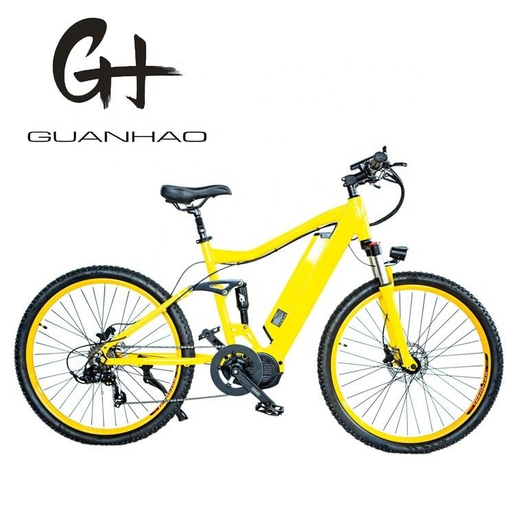 Vélo de montagne électrique de 26&quot; 2,20 avec cadre en alliage d'aluminium, suspension complète et Bafang BBS02 G510 1000W Mid Drive