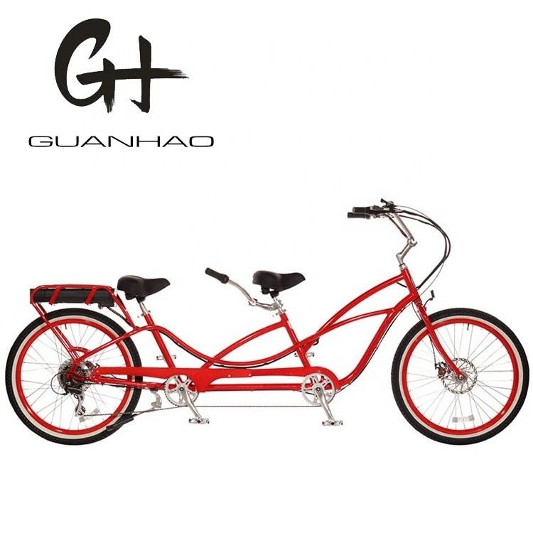 Vitesse maximale 30-50Km/h 500W 26&quot;*2.3 affichage LCD vélo électrique tandem pour deux personnes