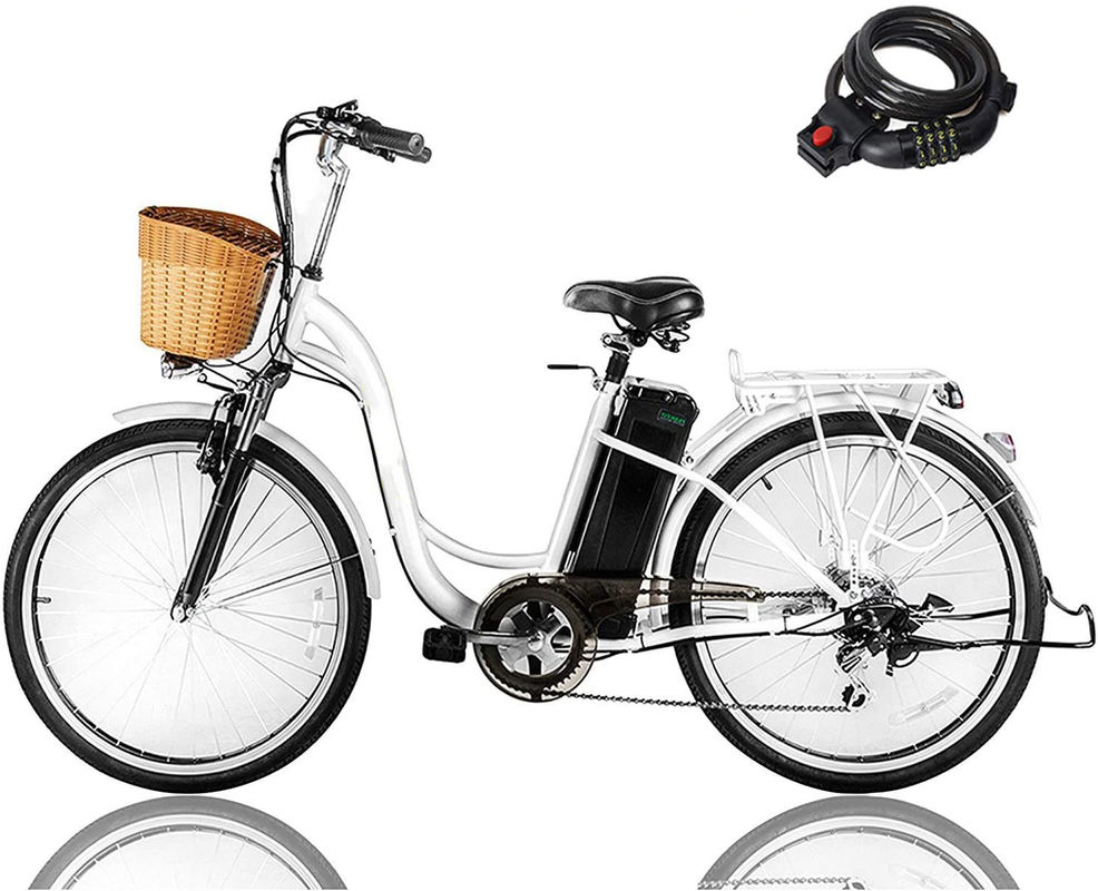26&quot; Taille de roue 6S 250W E-bike électrique femme vélo de ville alimenté par batterie au lithium