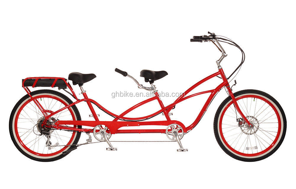 Vélo électrique pour deux coureurs 36V 400W batterie au lithium 26 pouces Poids de pneu 27kg