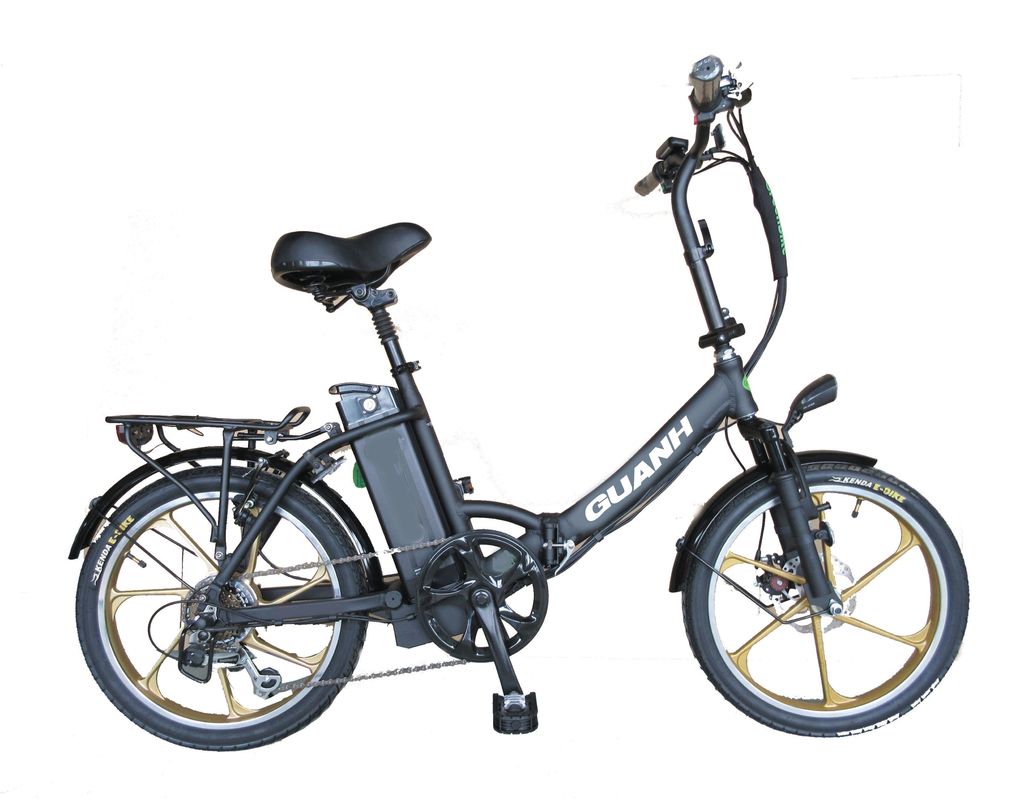 Vélo électrique pliant pour Israël Vélo vert 350W Mag Wheel 36V Voltage 7 vitesses engrenages