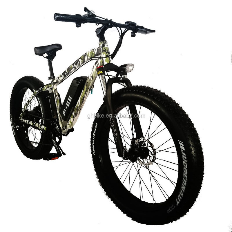 26 pouces 750W camouflage couleur de l'armée neige vélo électrique 48V non pliable